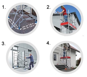 Строительные леса KRAUSE ClimTec 5 м + ролики 150 мм 710284