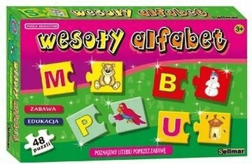 PUZZLE EDUKACYJNE WESOŁY ALFABET ABINO