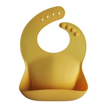 Śliniak silikonowy regulow. MUSHIE Mineral Yellow (SL)