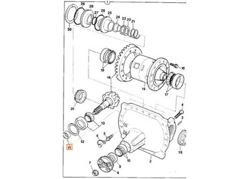 TULEJKA DYSTANSOWA WAŁKA ATAKUJĄCEGO 921/53500 JCB