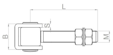 ДЛИННАЯ РЕГУЛИРУЕМАЯ ПЕТЛЯ M16 ДЛЯ КАЛИТКИ