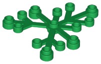 LEGO 2417 roślina liść 6x5 zielony 2szt.