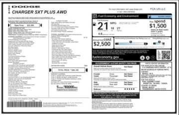 Dodge Charger VII 2015 Dodge Charger Sxt Awd 2015 3.6 Benzyna 301KM, zdjęcie 18