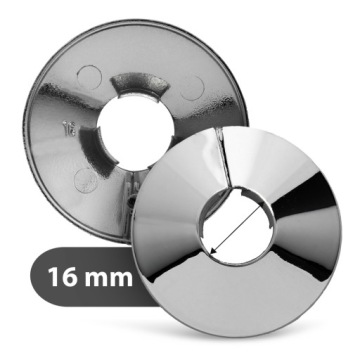 МАСКИРОВОЧНАЯ РОЗЕТКА для труб 16 мм ХРОМ Разъемная крышка радиатора