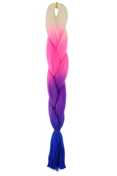 WŁOSY SYNTETYCZNE KOLOROWE WARKOCZYK OMBRE 4K.006N