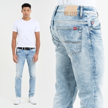 BIG STAR JEANSY MĘSKIE SKINNY JASNONIEBIESKIE JEFFRAY 245 W32 L32