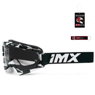Gogle IMX MUD GRAPHIC WHITE GLOSS/BLACK GRATISY