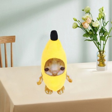 Банановая кошка, плюшевая игрушка, универсальная, забавная