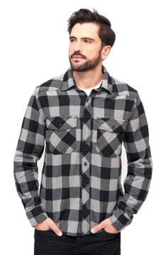 Tričko s dlhým rukávom BRANDIT Check Shirt Black-Charcoal L