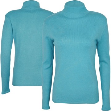 River Island Modny Kobiecy Klasyczny Patynowy Prążkowany Sweter Golf L 40