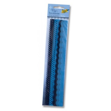 Filcowa koranka-wstążka 30cm mix nieb. 4szt. FO 52