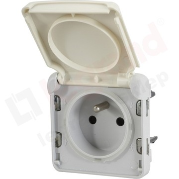РОЗЕТКА LEGRAND PLEXO 2P+Z С ЗАТВОРОМ БЕЛАЯ IP55