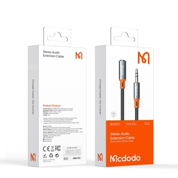 MCDODO AUDIO AUX УДЛИНИТЕЛЬНЫЙ КАБЕЛЬ МИНИ-ДЖЕК 3,5 ММ