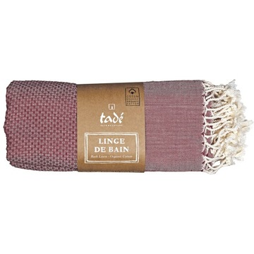 Tadé Ręcznik Hammam Róża Różany Organic 100x180cm organiczna bawełna