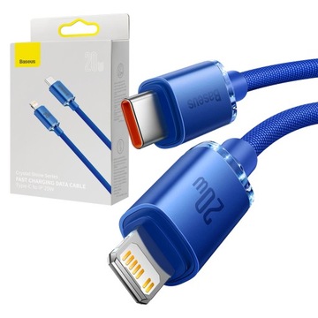 BASEUS SZYBKI KABEL USB-C - LIGHTNING DO Iphone Ipad 20W MOCNY PRZEWÓD 2m