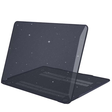 Жесткий чехол Alogy для Apple MacBook Air 13 M1 2020, черный с блестками