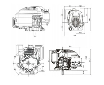 Двигатель внутреннего сгорания Loncin LC1Р70FC, вал 22,2 мм/80 мм