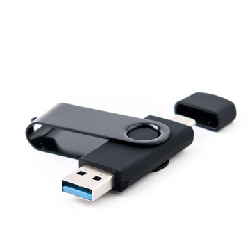 Флешка подарочная 64 ГБ 3.0 USB-C TYPE C ЧЕРНАЯ БЕЗ ГРАВИРОВКИ