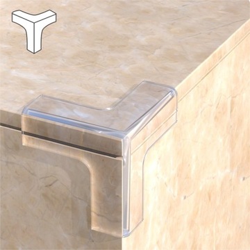 4x УГЛОВАЯ ЗАЩИТА ДЛЯ КРОМОК МЕБЕЛИ, ШКАФА, СТОЛА