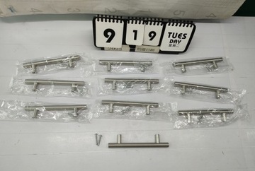 UCHWYT MEBLOWY SREBRNE UCHWYT DO SZAFKI KUCHENNEJ 10SZTUK