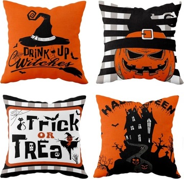 HALLOWEEN DEKORACJA LINEN SZKIELET PUMPKIN NI