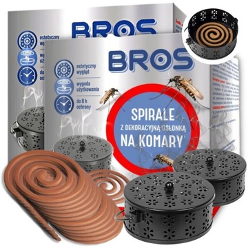 Spirale BROS na komary z stalową osłonką 6szt. x 2