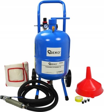 МОБИЛЬНАЯ СИФОННАЯ ПЕСОЧНАЯ МАШИНА GEKO, НАБОР НАСАДОК ДЛЯ МАСКИ, ВОРОНКИ, 19 Л G02029