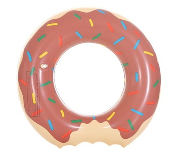 KOŁO DMUCHANE PLAŻOWE PĄCZEK DONUT BRĄZOWY