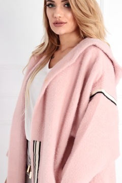 ЖЕНСКОЕ ПАЛЬТО ИЗ АЛЬПАКИ, КУРТКА, СВИТЕР, ТЕПЛЫЕ, ДЛИННЫЕ, КАПЮШОН, КОМФОРТНАЯ СМЕНА, 1955 г.