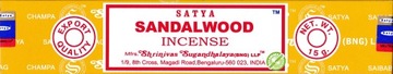 INDYJSKIE KADZIDEŁKA PYŁKOWE SATYA SANDALWOOD 15g DRZEWO SANDAŁOWE