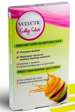 Wosk do depilacji ciała Velvetic, nawilżający, z olejem rycynowym Owocowy
