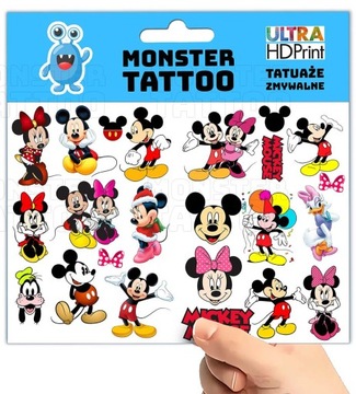 МОЮЩИЕСЯ ВРЕМЕННЫЕ ТАТУ ДЛЯ ДЕТЕЙ МИККИ МАУС ОРИГИНАЛЬНЫЕ ДИЗАЙНЫ