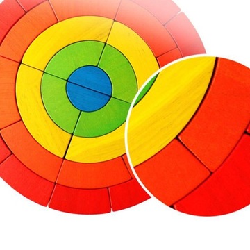 Rainbow Building Stacker Blocks Match style 1