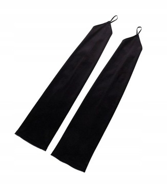 Черные атласные женские перчатки длиной до локтя, без пальцев, длинные вечерние перчатки.