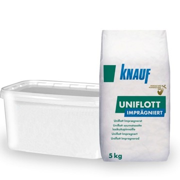 Masa gładź szpachlowa UNIFLOTT impregnowany do łazienki KNAUF 5kg + wiadro