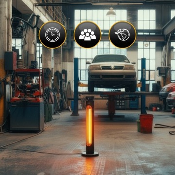 Инфракрасный радиатор, электрический, 8 уровней, 2кВт AURA IR терраса