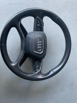 AUDI Q7 4M oryginalna KIEROWNICA +PODUSZKA+ŁOPATKI