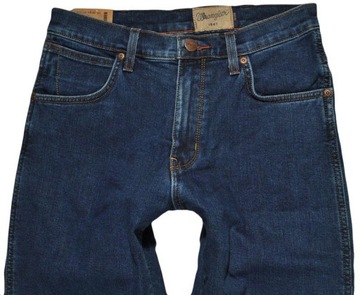 WRANGLER spodnie STRAIGHT regular BLUE jeans TEXAS STRETCH _ W38 L32