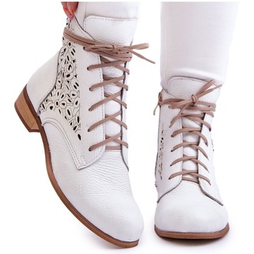 Białe Skóra naturalna Buty Lewski Shoes r.39