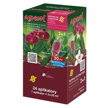 BOX 24 aplikatory Odżywka DUO ORCHID STRONG Storczyk 2x20 ml AGRECOL