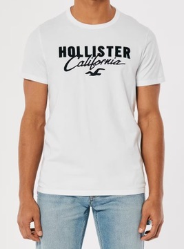 t-shirt Hollister Abercrombie koszulka L biała