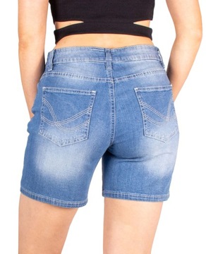 krótkie SPODENKI DAMSKIE jeansowe duże rozmiary DŻINSOWE modne 48 4XL FIRI