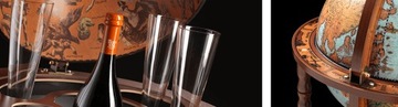 ГЛОБАРЕК батончик, глобус для бутылок и стаканов, большой, в подарок, ИТАЛЬЯНСКИЙ Zoffoli