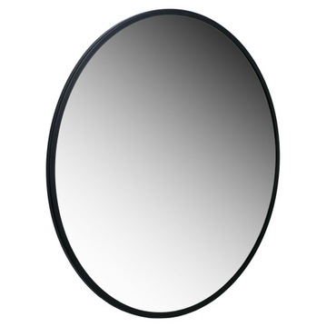 КРУГЛОЕ НАСТЕННОЕ МЕТАЛЛИЧЕСКОЕ ЗЕРКАЛО СОВРЕМЕННЫЙ ЛОФТ ЧЕРНАЯ РАМА 50см