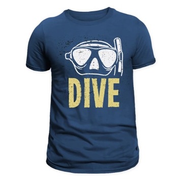 Dive Męski T-shirt Navy XL