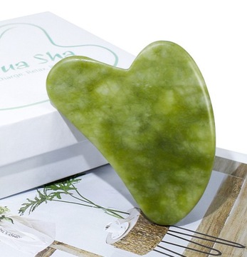 КАМЕНЬ Гуа Ша ДЛЯ МАССАЖА ЛИЦА ВСЕГО ТЕЛА НАСТОЯЩИЙ НЕФРИТ - СИЛЬНЫЙ