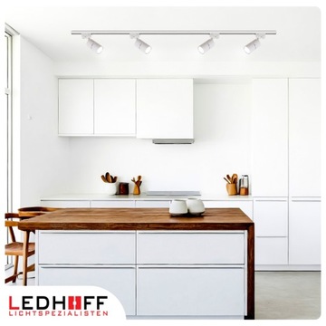 Светодиодная лампа Рефлекторный трековый светильник GU10 RAIL WHITE silver SPOT