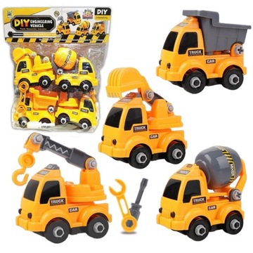 ZESTAW AUT BUDOWLANYCH DO SKRĘCANIA DIY 4 SZT