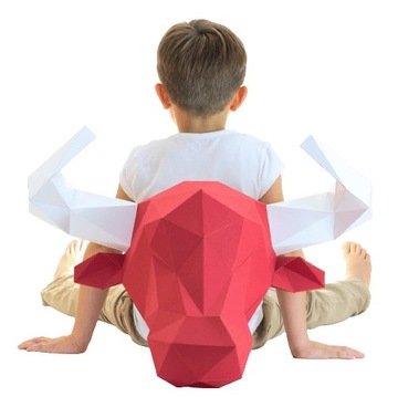 Byczek NoweKartonowe - ozdoba na ścianę 3D