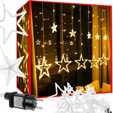 Lampa wisząca Dekoracje okienne gwiazdy sznur12 -punkty światła LED
